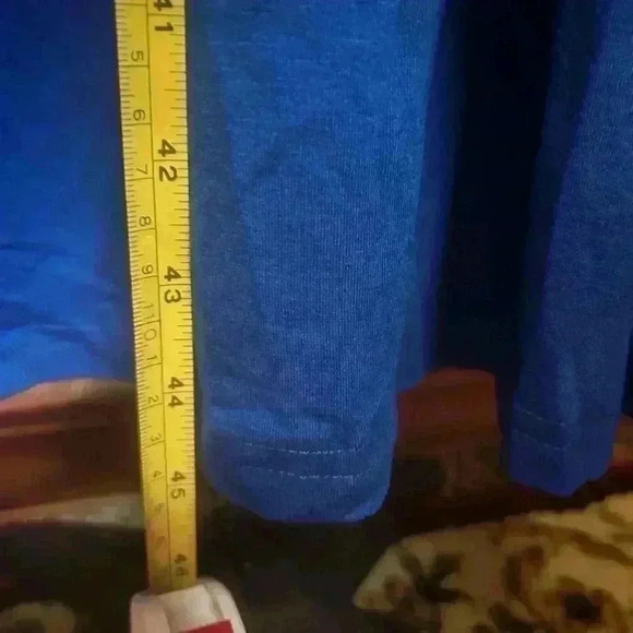 NWT Mieazom‎ Women’s Scalloped Trim Royal Blue Sleeveless Side Slit Maxi Dress L - Picture 7 of 13